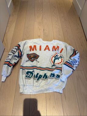 Vintage Miami Dolphins Gray Crewneck Sweatshirt